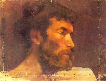 bandit head Painting - Head of a Bearded Man La Llotja 1896 Pablo Picasso